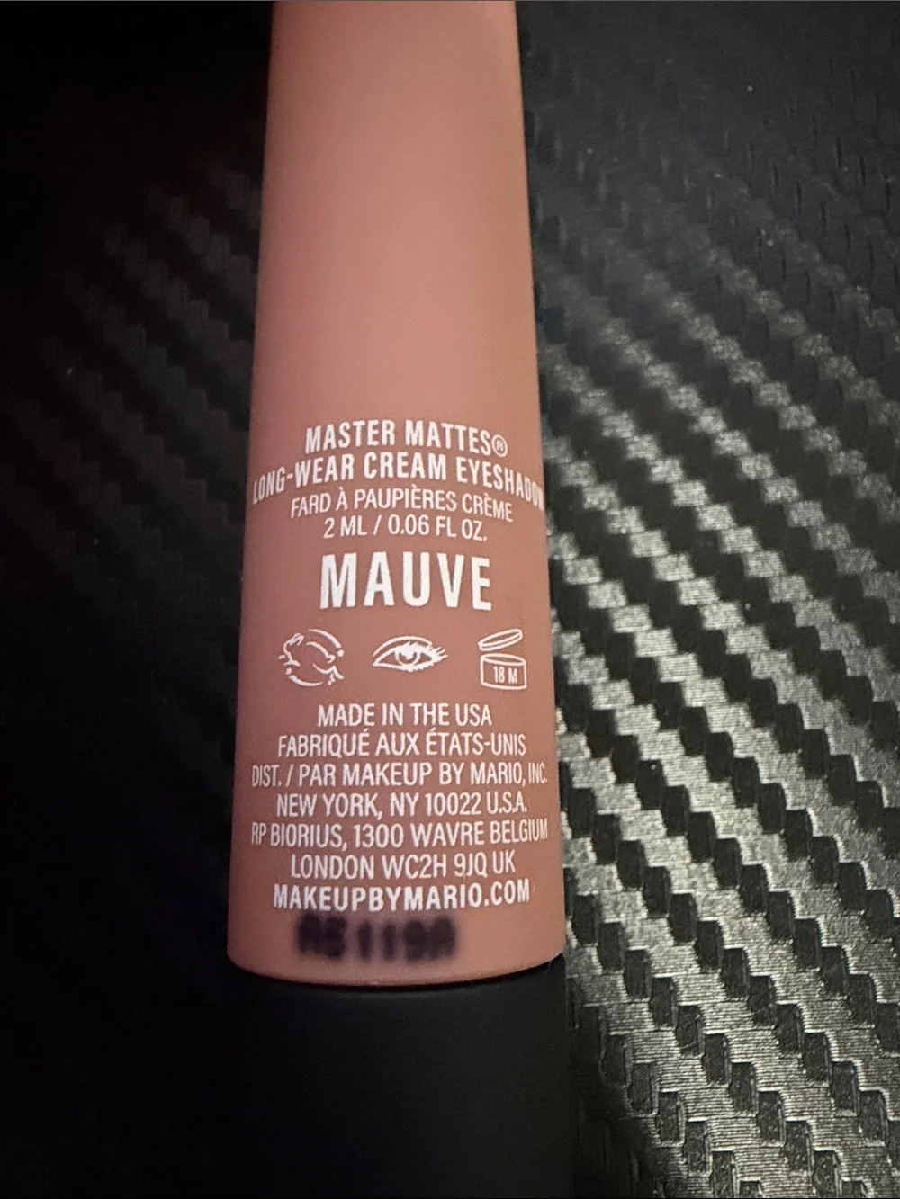 Makeup By Mario Master Mattes Long-Wear Cream Eyeshadow - Mauve NWOB